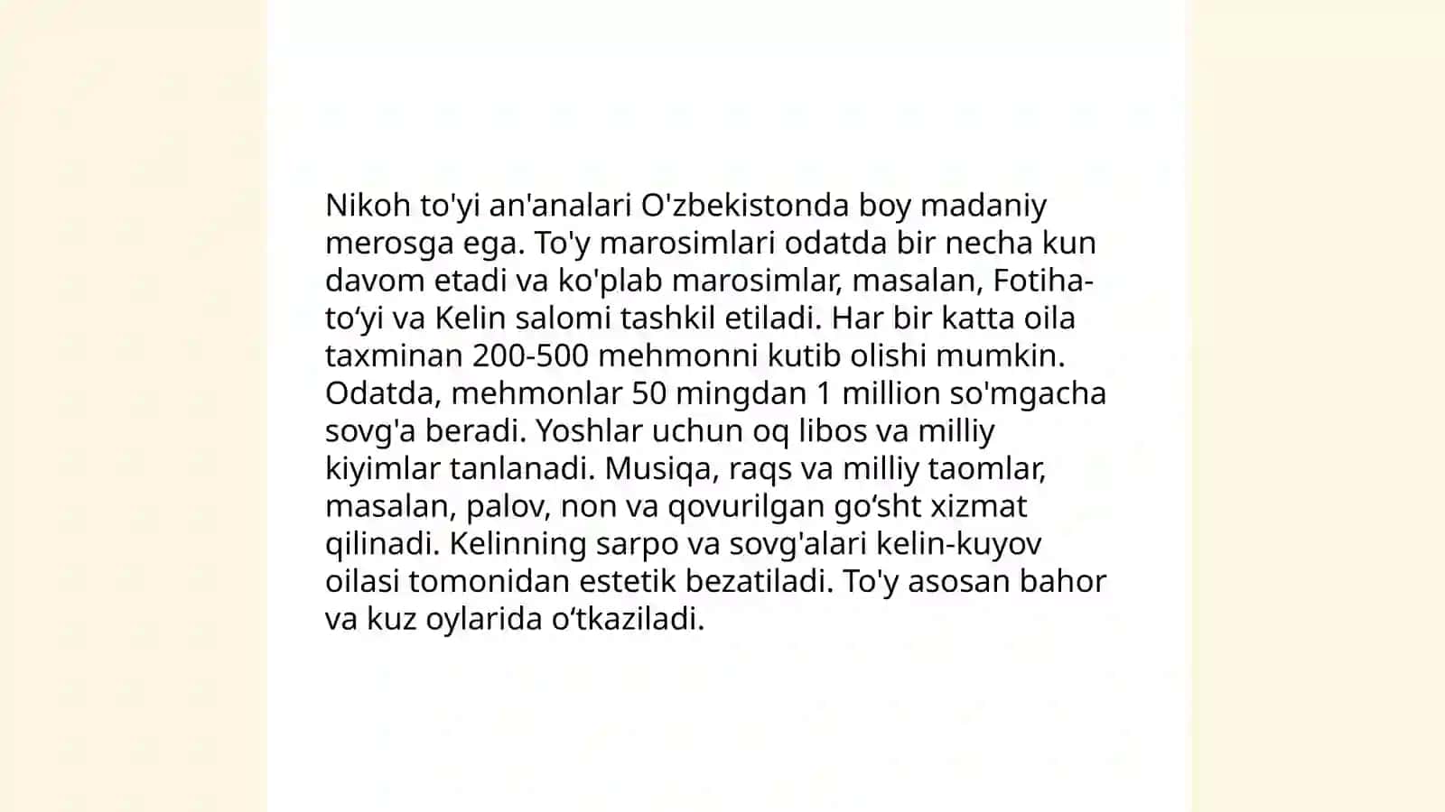Oilaviy marosimlar haqida 4
