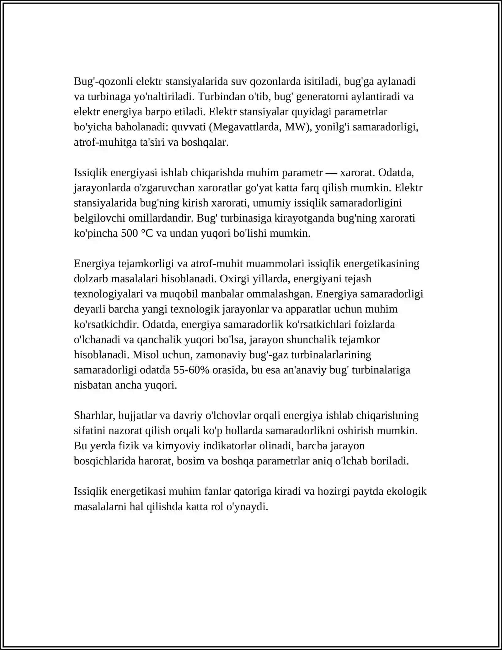 ISSIQLIK ENERGETIKASI 4