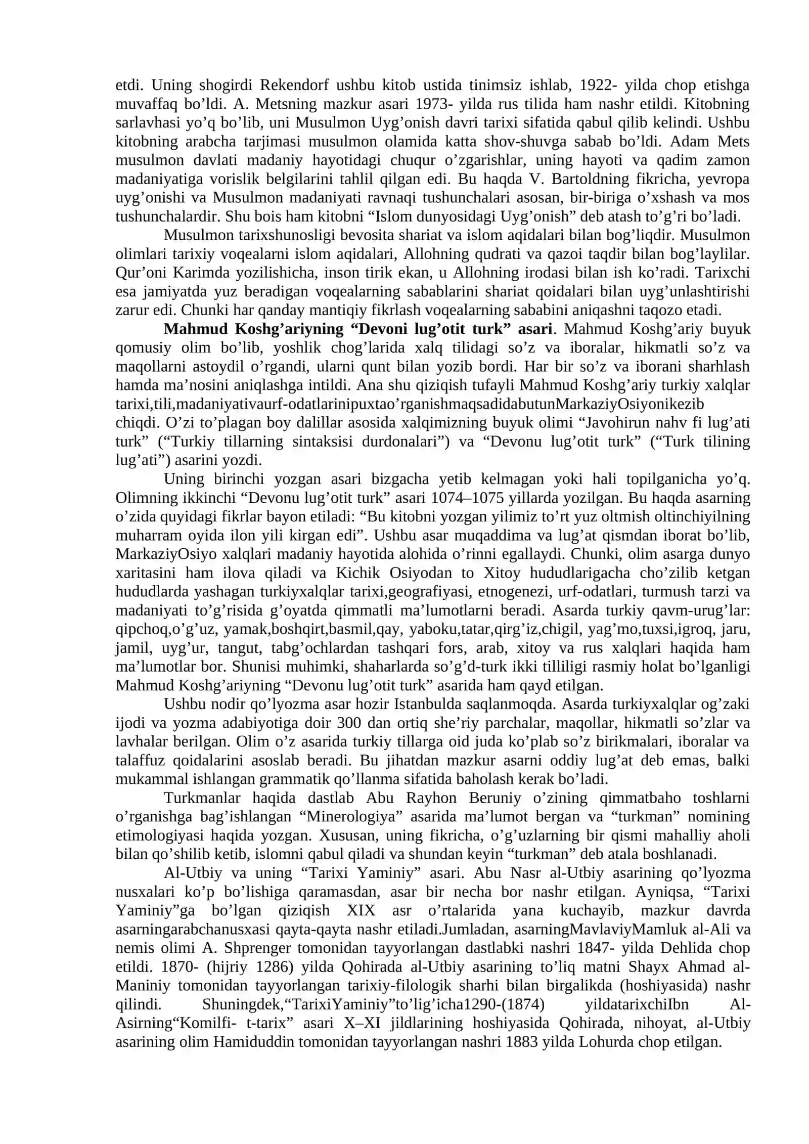 O’RTA ASRLAR TARIXINING O’RGANILISHI 4