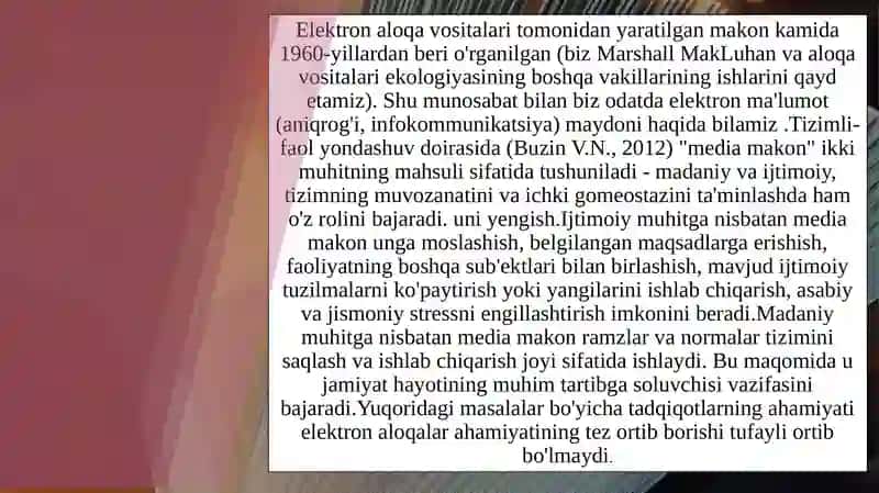 MEDIA MAYDON TUZILISHI VA TA’SIRI 4
