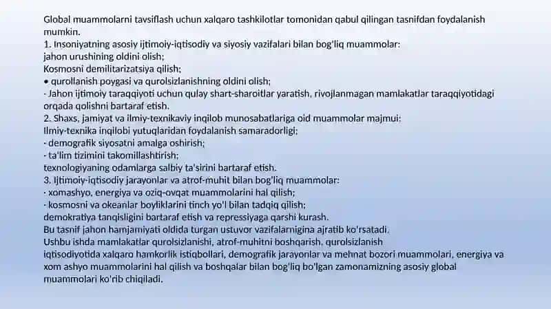 Iqtisodiy global muammolar 4