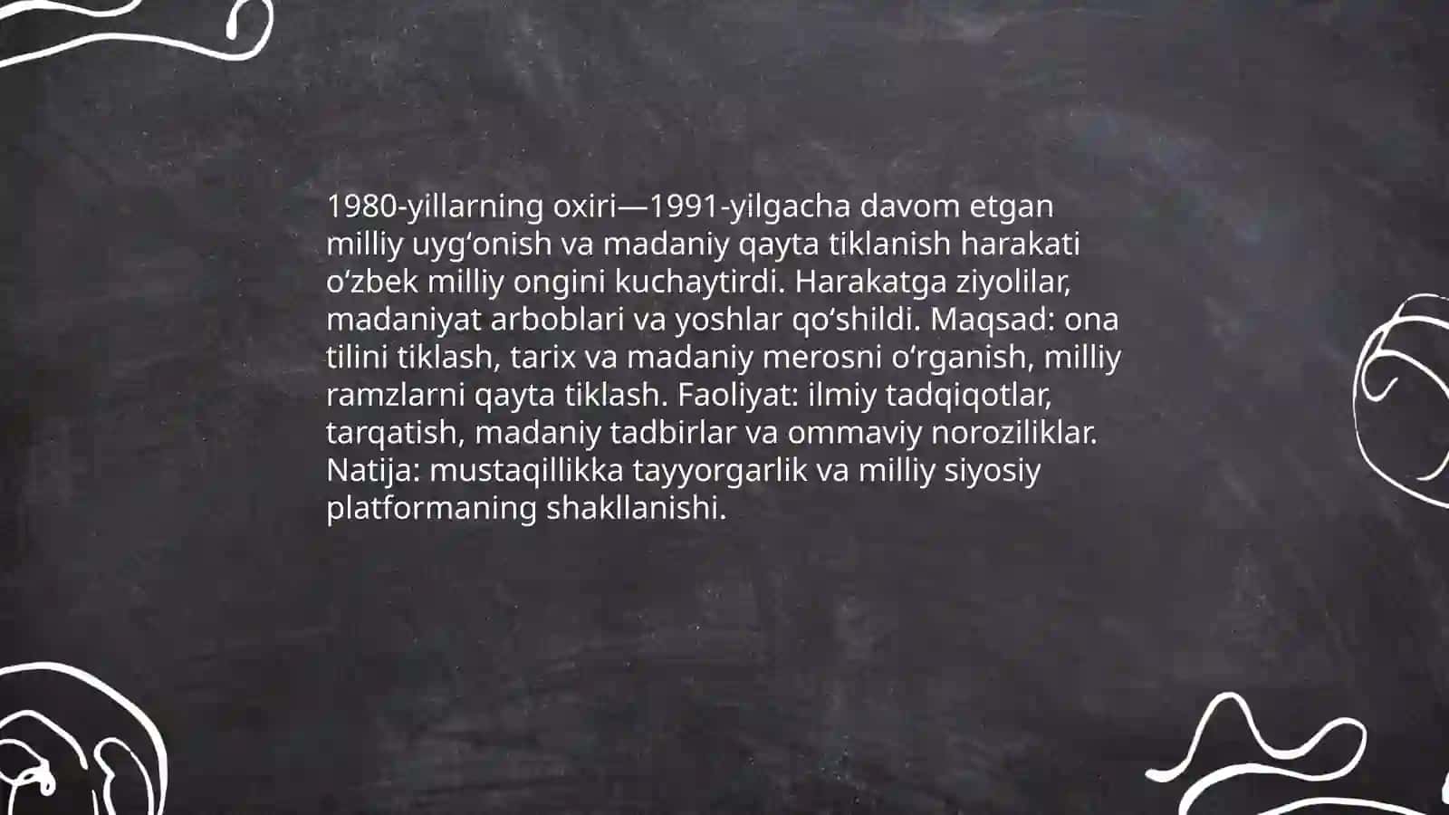 Mustaqillikka erishish arafasida Oʻzbekistondagi ijtimoiy siyosiy jarayonlar 4