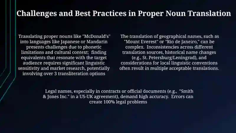 The translation of Proper Nouns 4