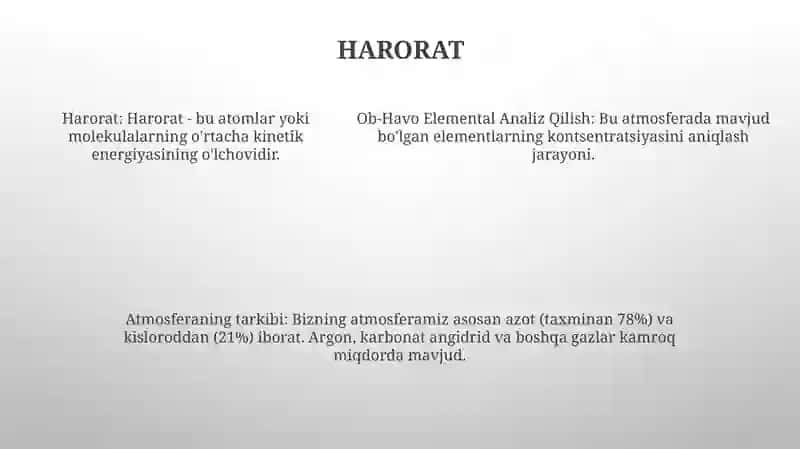 Ob - Havo Elementlarini Tahlil Qilish 4