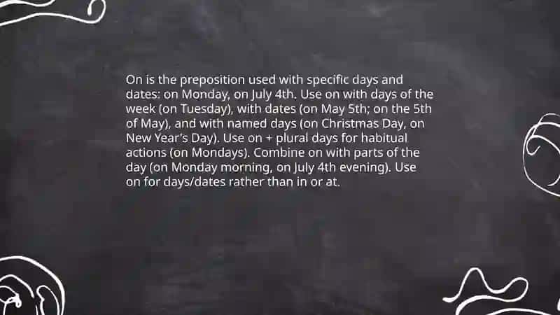 Prepositions of Time 4