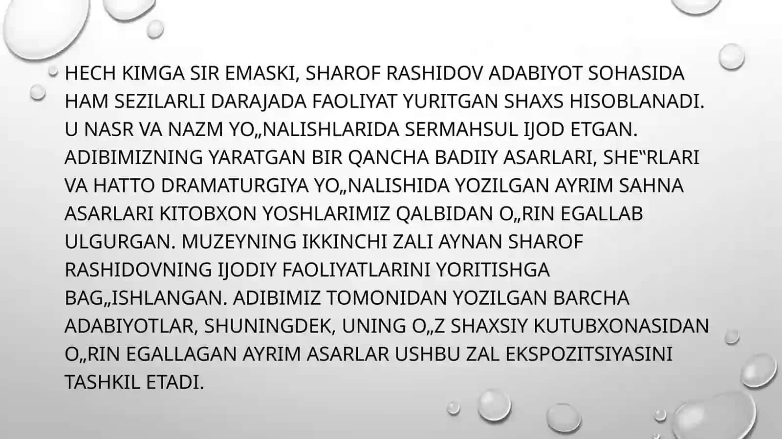 Sharof Rashidov uy muzeyi 4