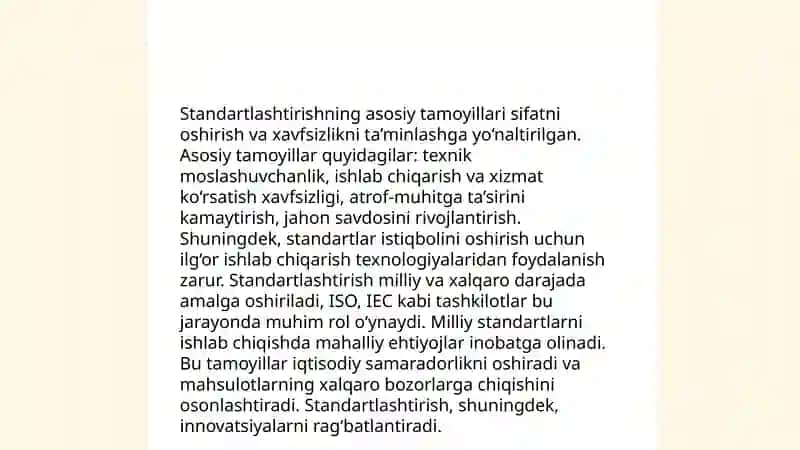 Standartlashtirishning rivojlanish bosqichlari 4