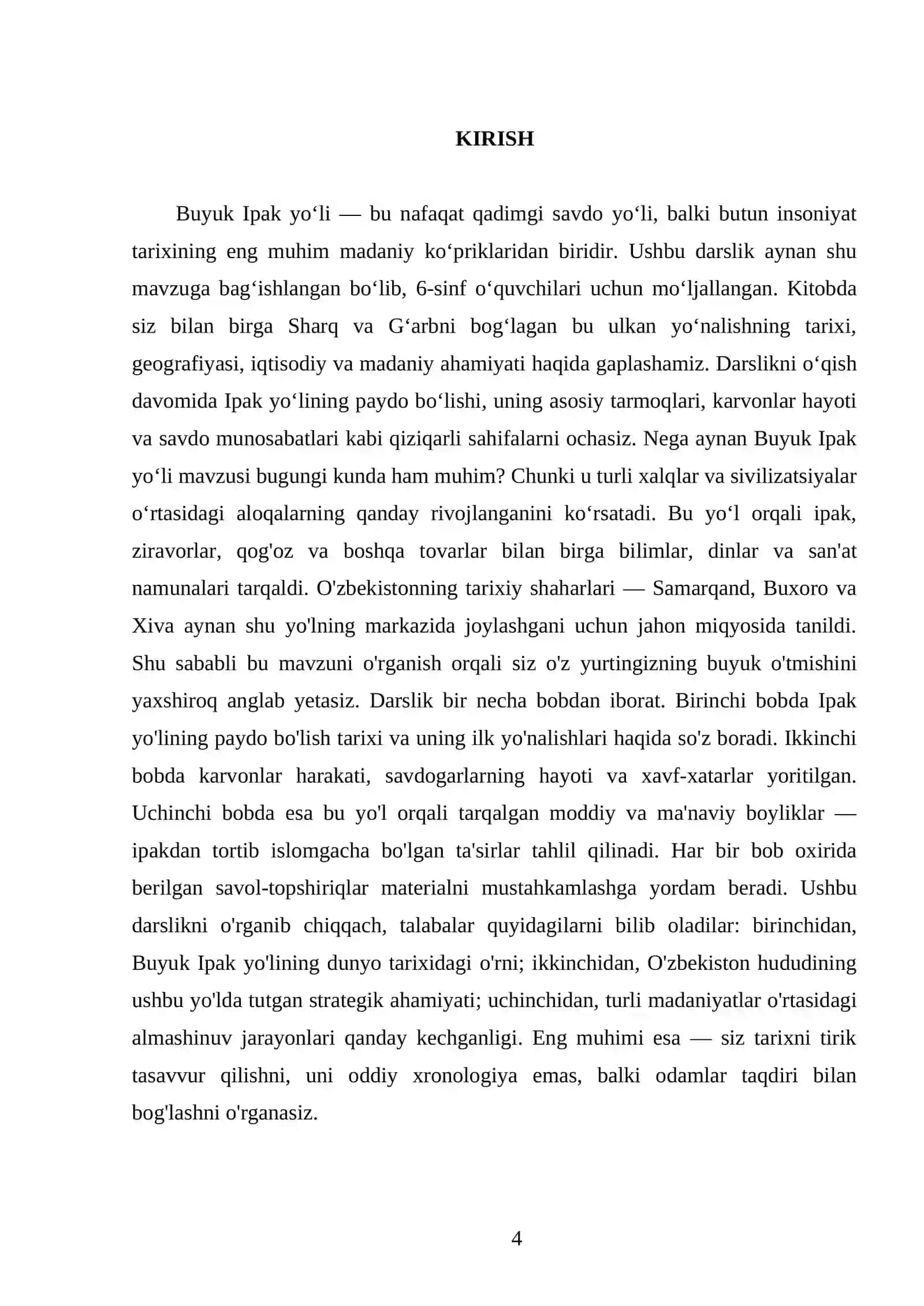 BUYUK IPAK YO‘LI. 6- SINF 4