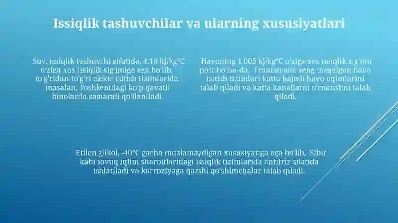 Binolarning isitish tizimining asoslari 4