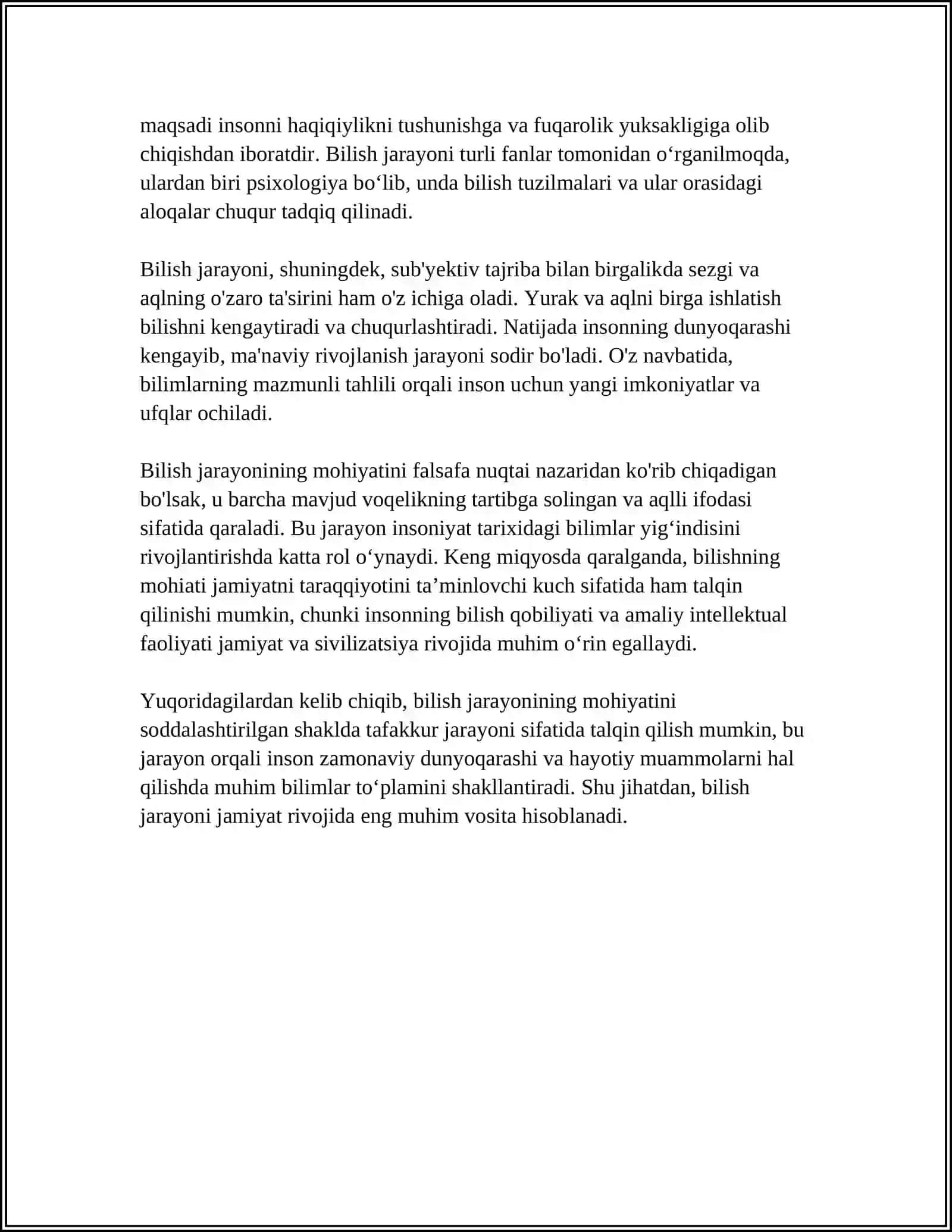 BILISH JARAYONINING MOHIYATI VA MEZONLARI 4