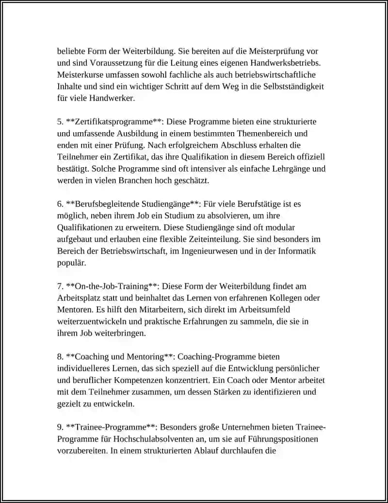Formen der beruflichen Weiterbildung 4
