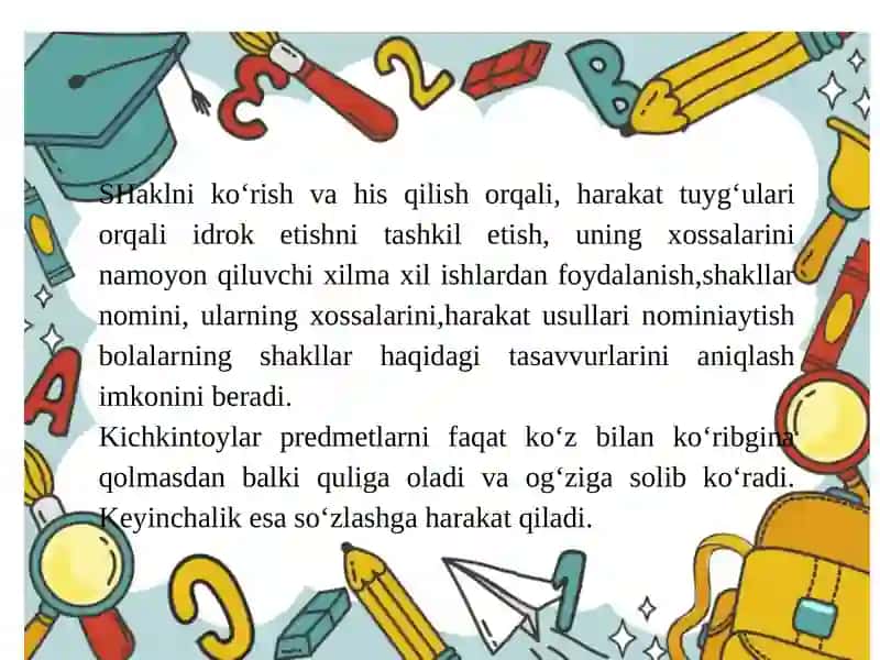 Bolalarni Predmetlar Miqdorini Idrok Qilish 4