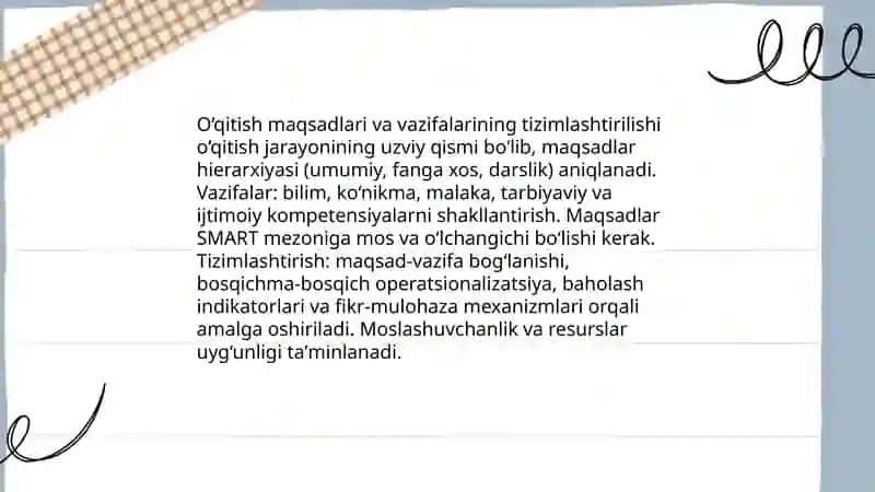 O‘qitish jarayoni tizimi 4