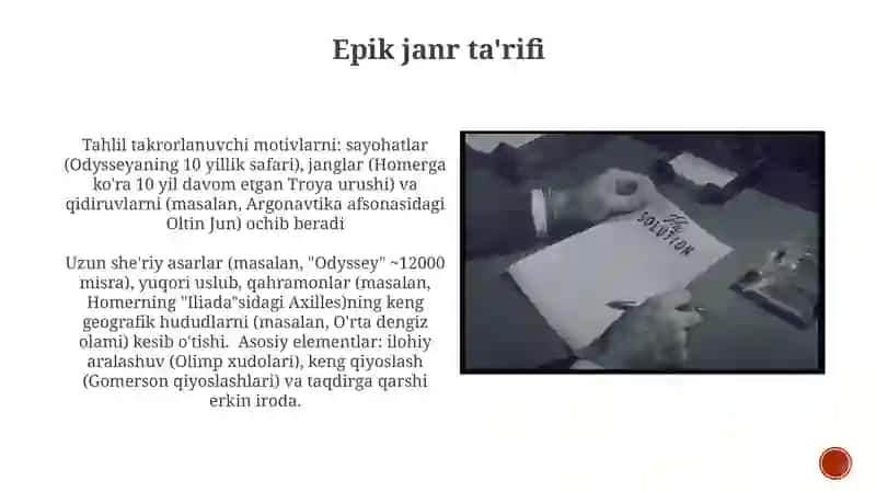 Epik asarlarni tahlil qilish 4