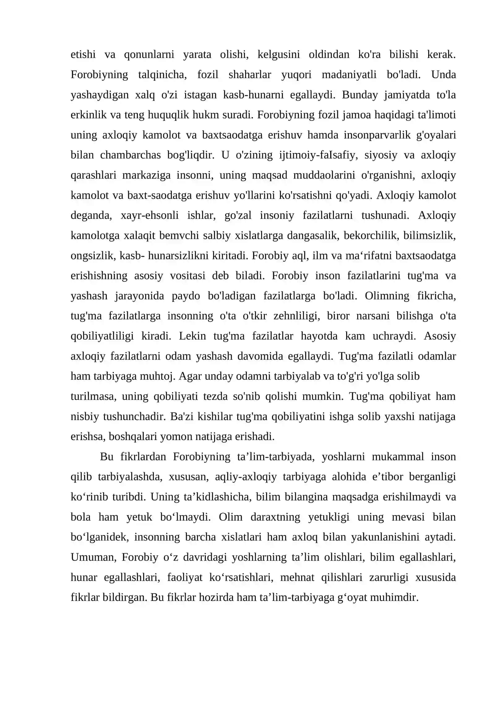 ABU NASR FAROBIY ZAMONIDA TA'LIM TARBIYAGA QARASHLARI 4