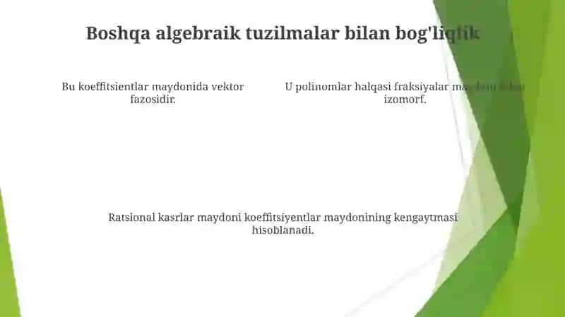 Ratsional kasrlar maydoni 4