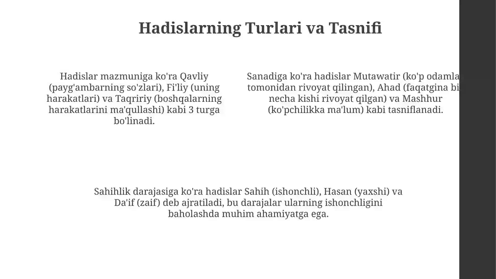 Hadis va hayot 4