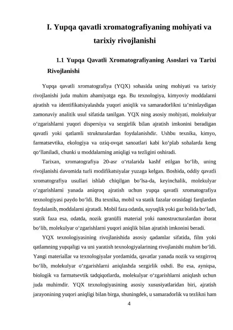 Yupqa qavatli xromotografiya (YQX) 4