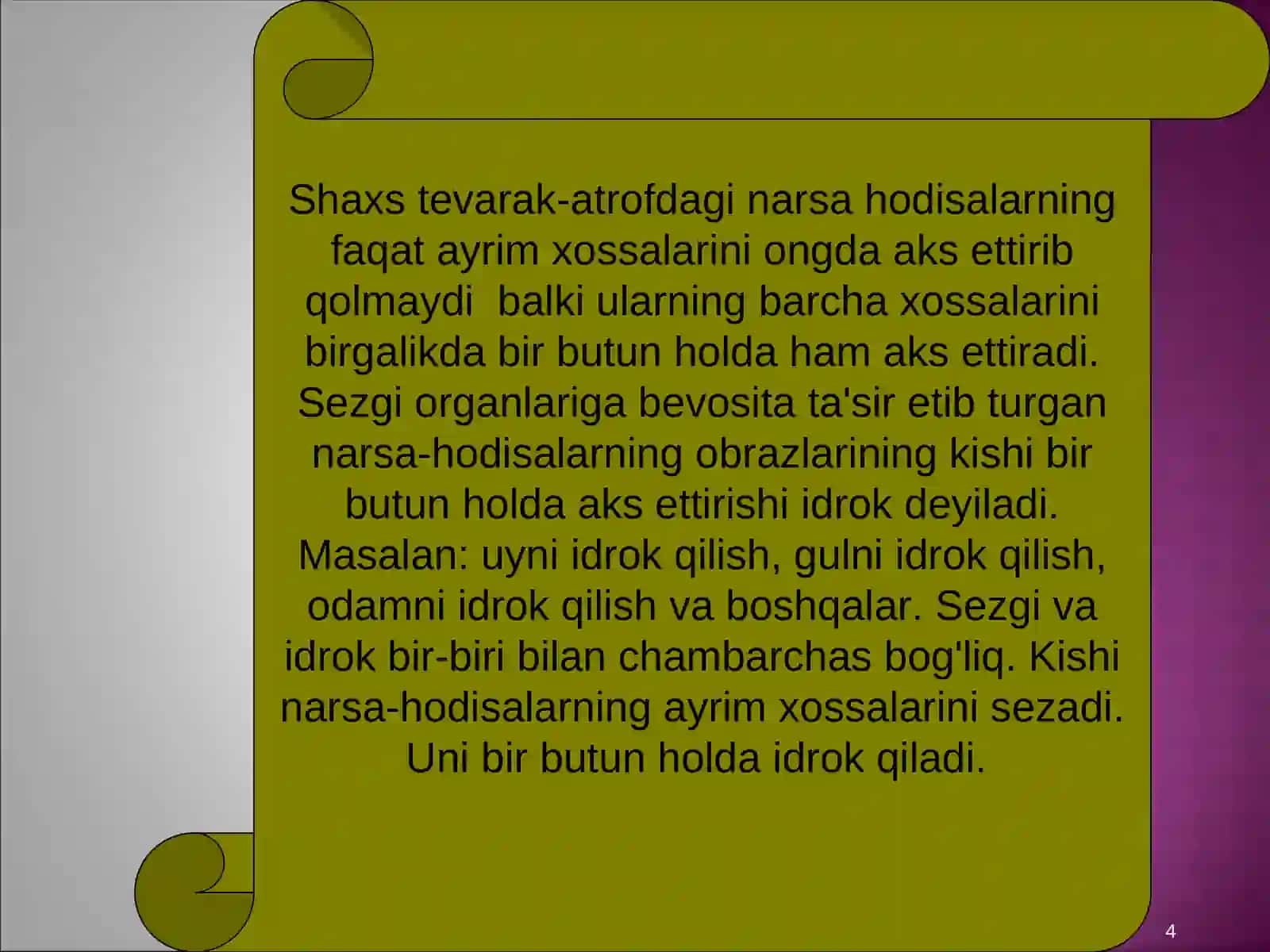 Idrok haqida tushuncha 4