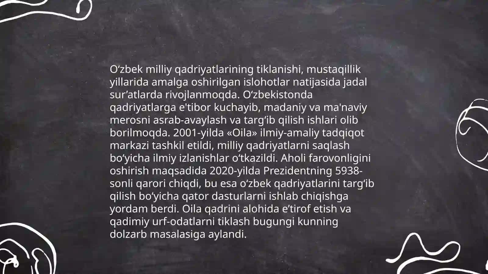 Yangi O'zbekistonda amalga oshirlayotgan ma'naviy o'zgarishla 4