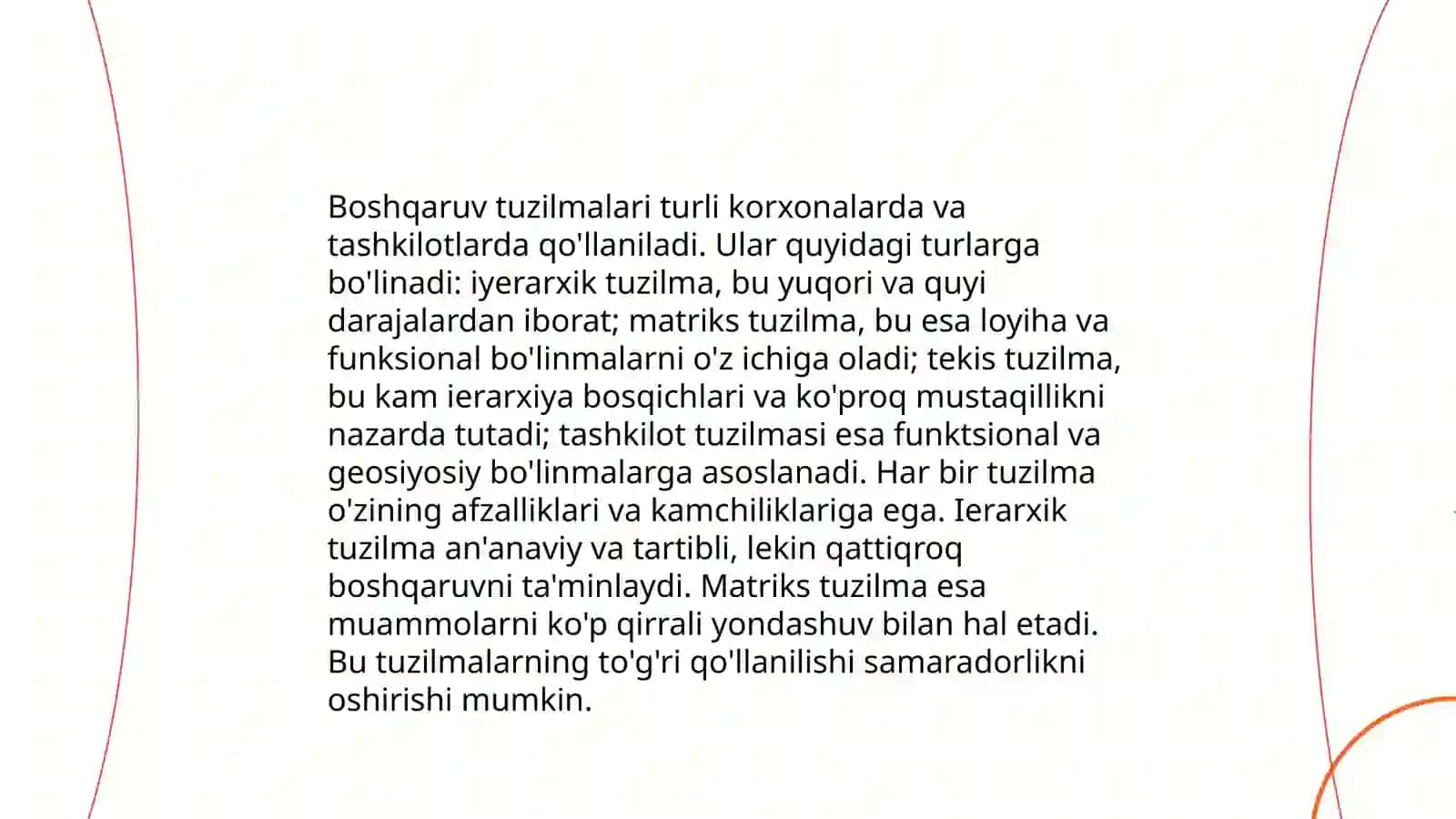 Boshqaruvning tashkiliy tuzilmalari 4