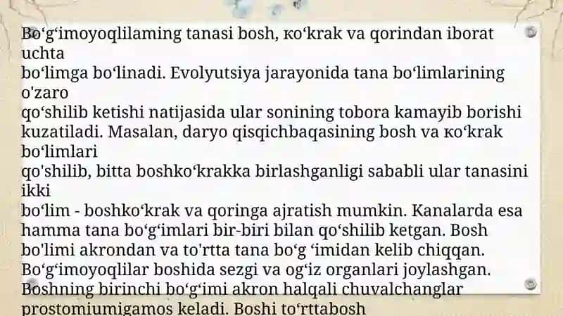 Bo'g'imoyoqlilarning kekib chiqish sabablari 4