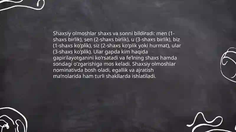 Olmosh so'z turkumi 4