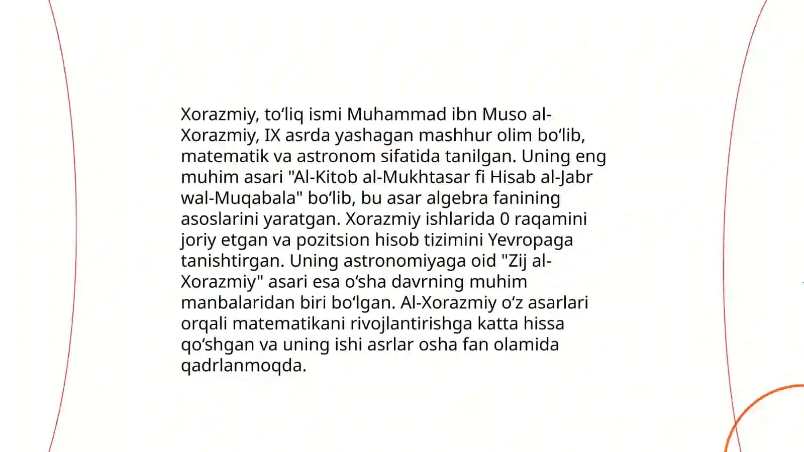 Xorazmiy geometriyasi 4