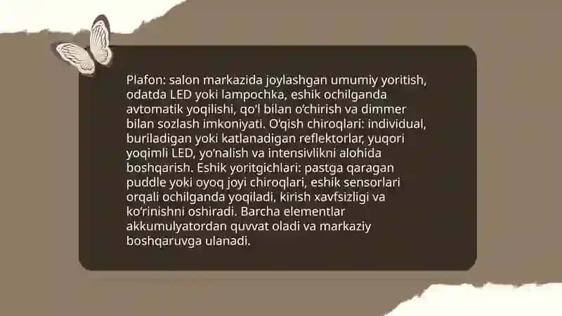 Avtomobil salonini yoritish tizimi 4