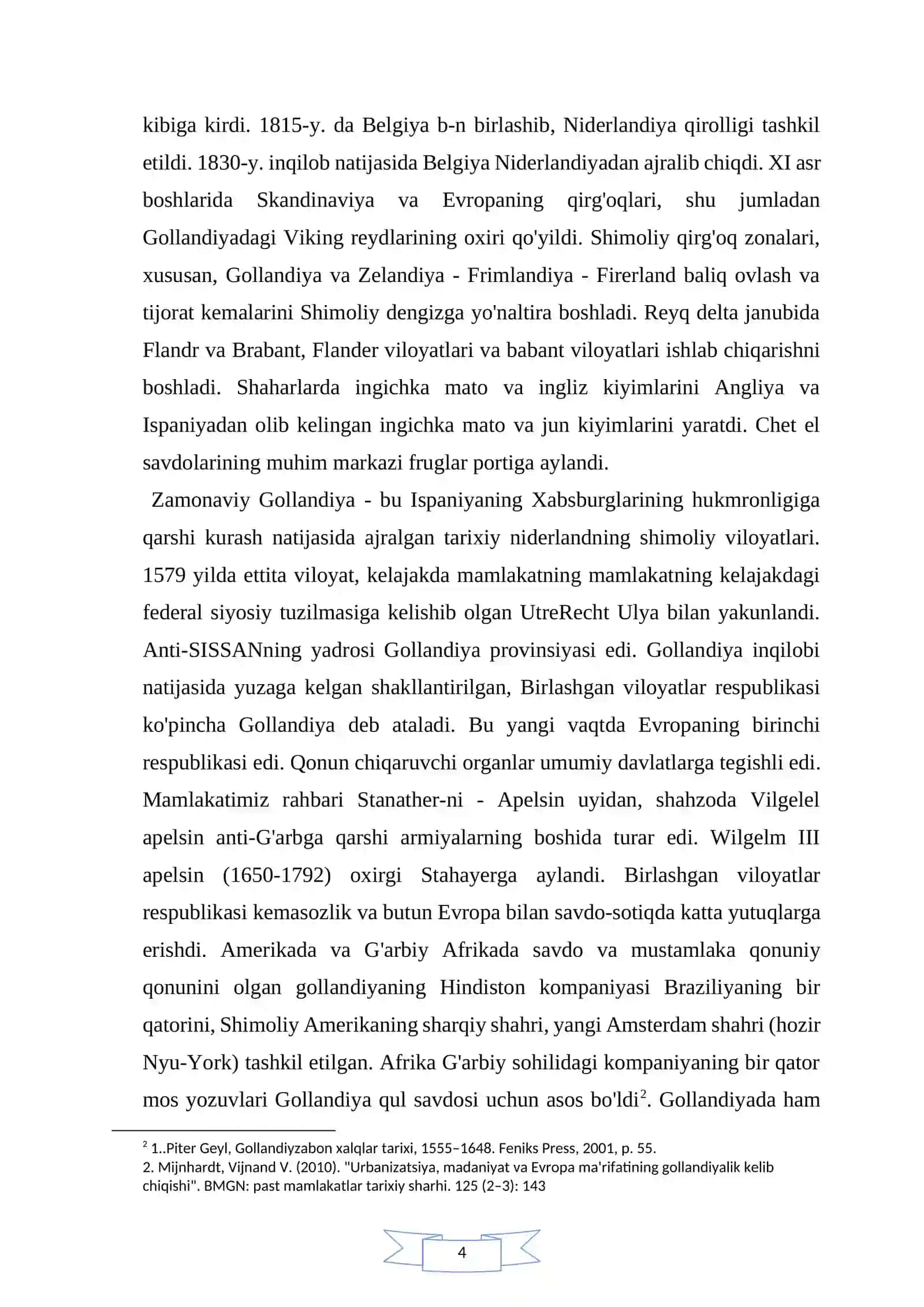 XVI - XVII asrlarda Niderlandiya 4