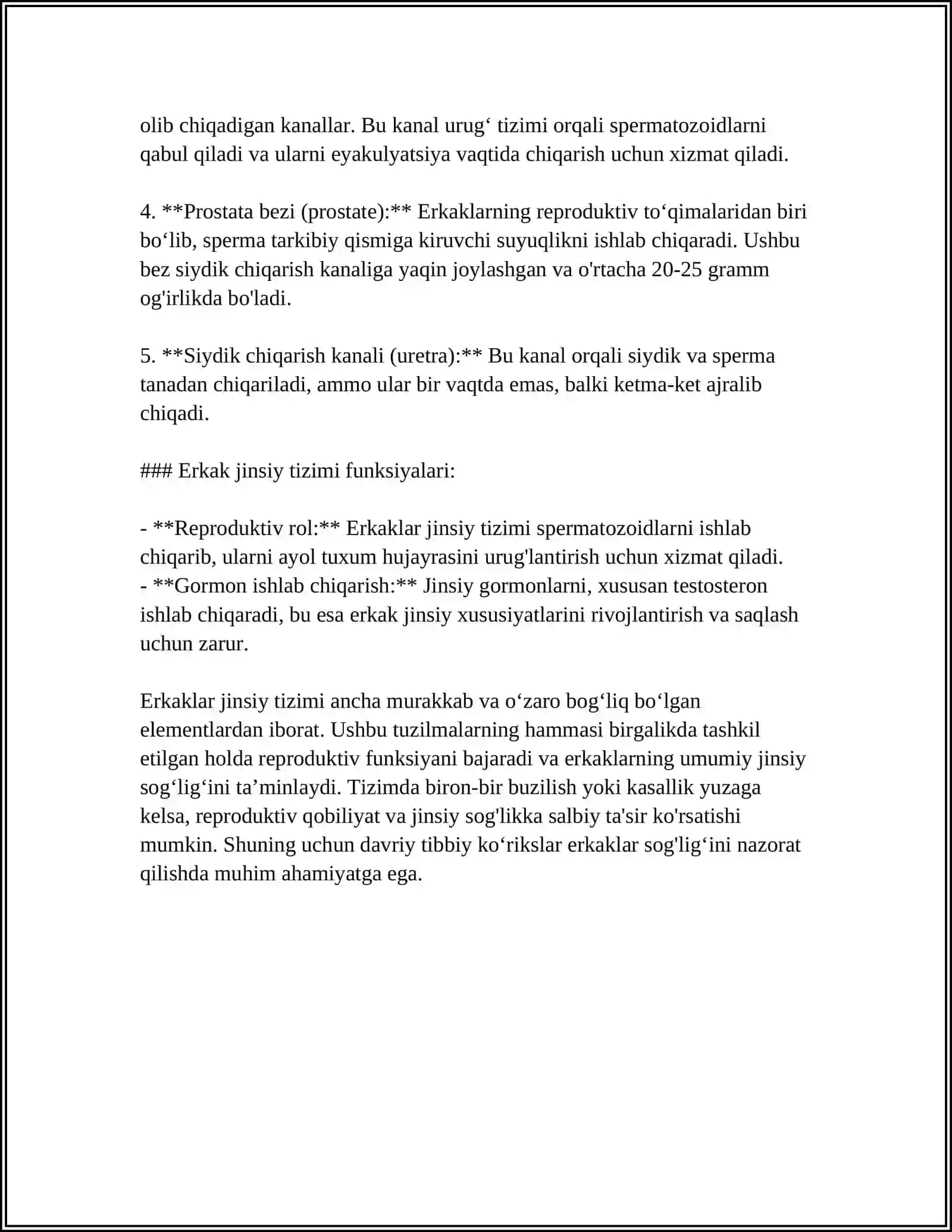 ERKAKLAR JINSIY SISTEMASI 4