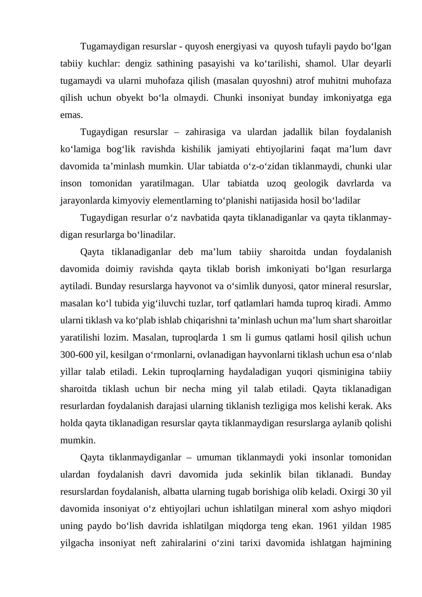 Tabiiy resurslar va ularning turlari 4