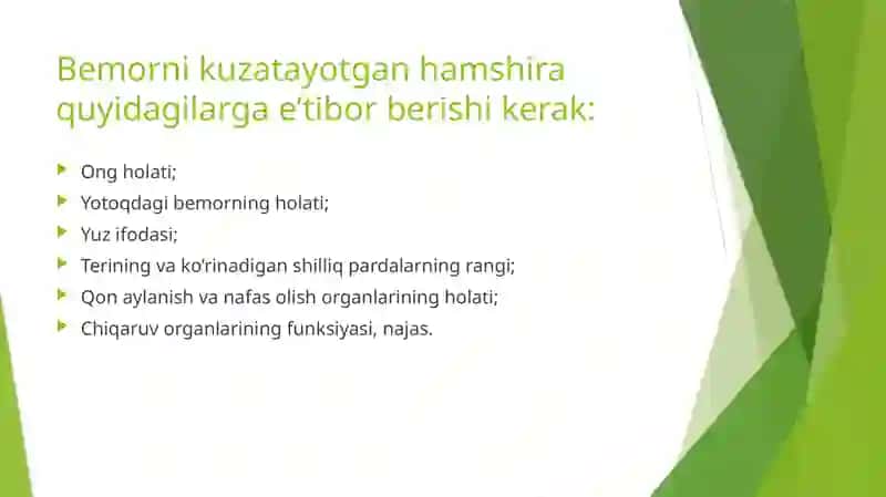Bemorning funksional holatini baholash.Salomatlik darajasini baholash 4