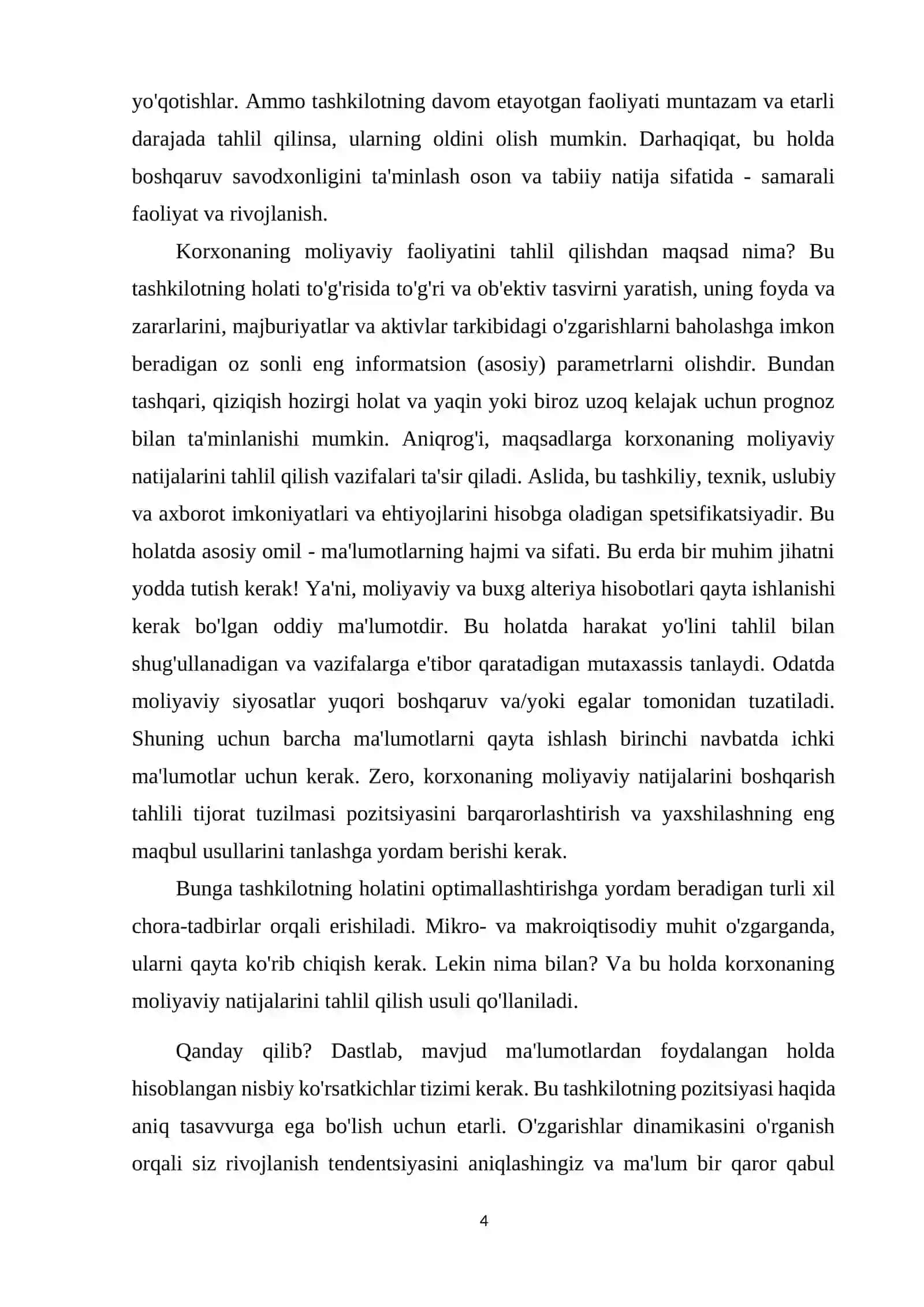 Moliyaviy natijalar va rentabellik tahlili 4