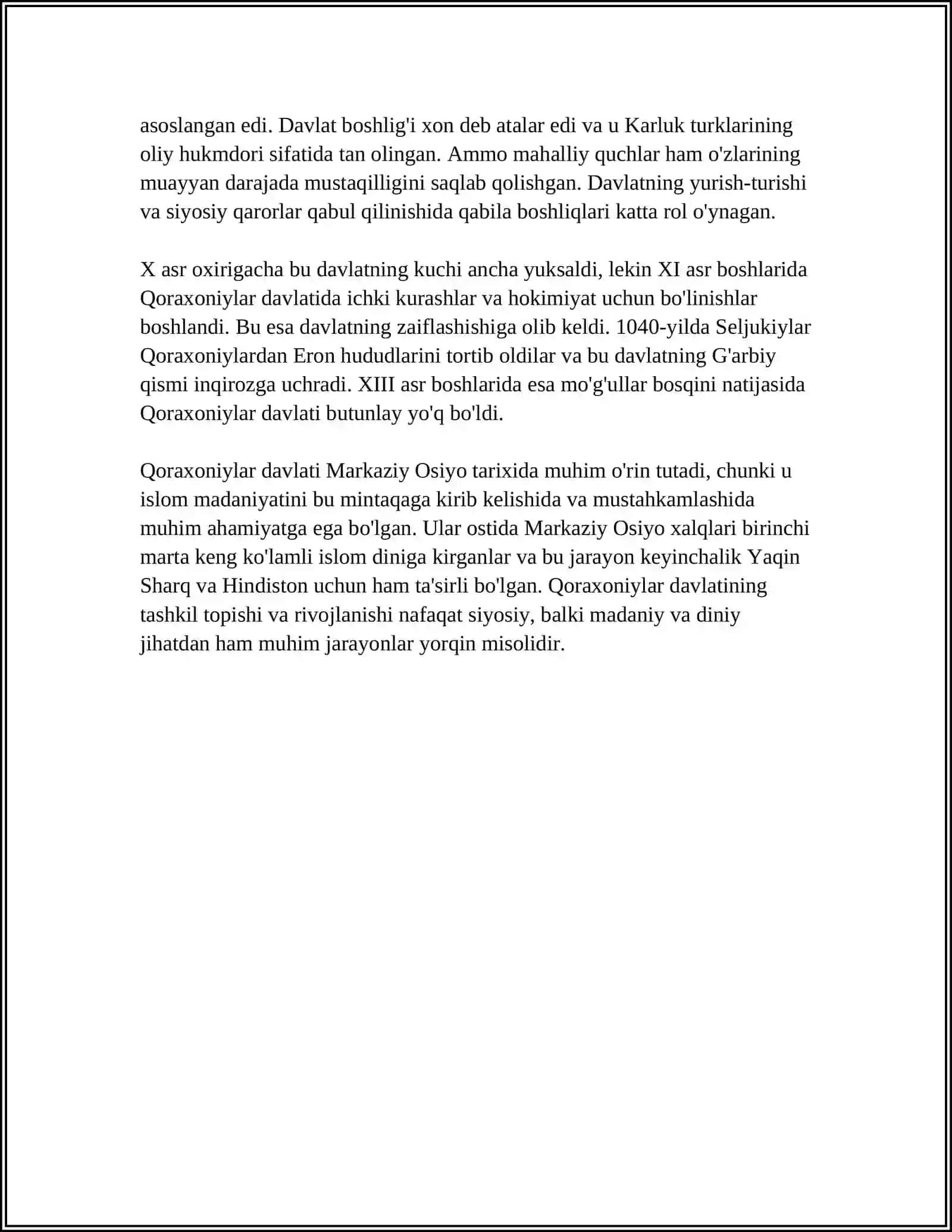 QORAXONIYLAR VA UYG'UR IDUKUT DAVLATI REFERAT 4