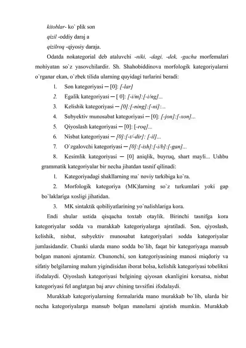 Grammatik kategoriya va shakllar 4
