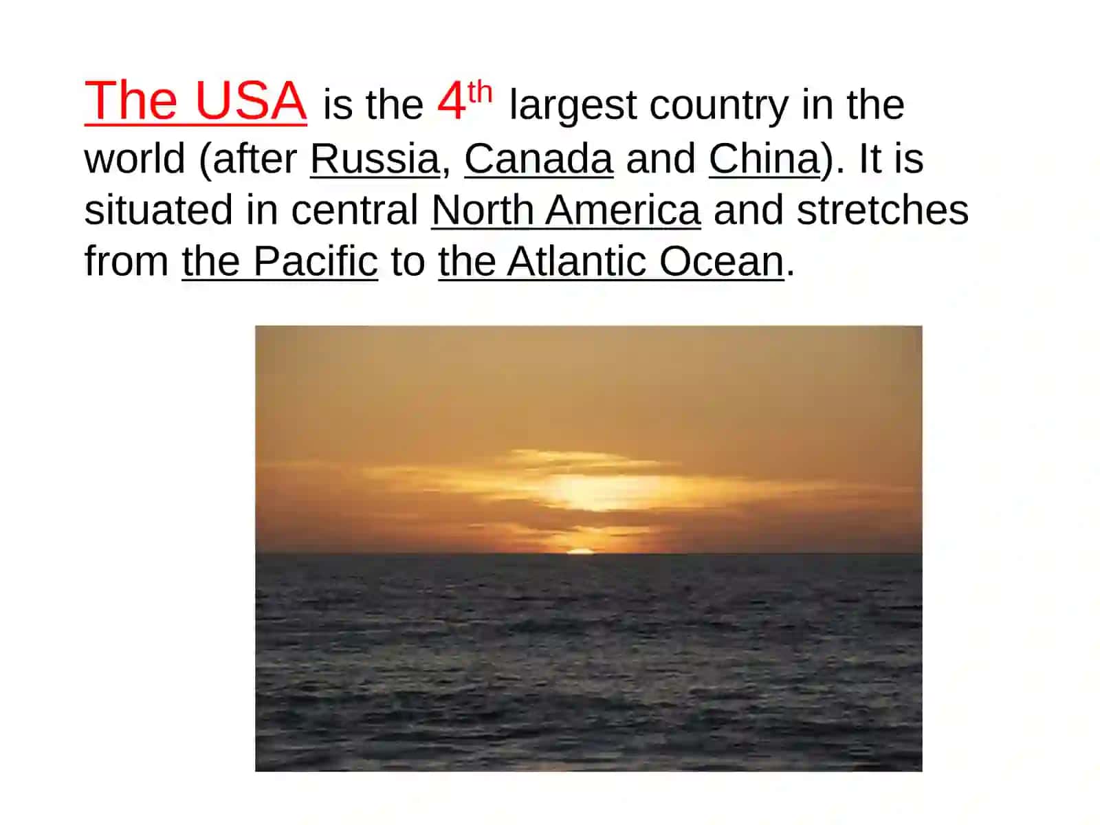 The geography of the USA 4