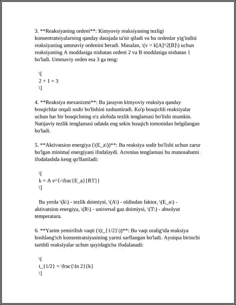 KIMYOVIY KINETKA 4