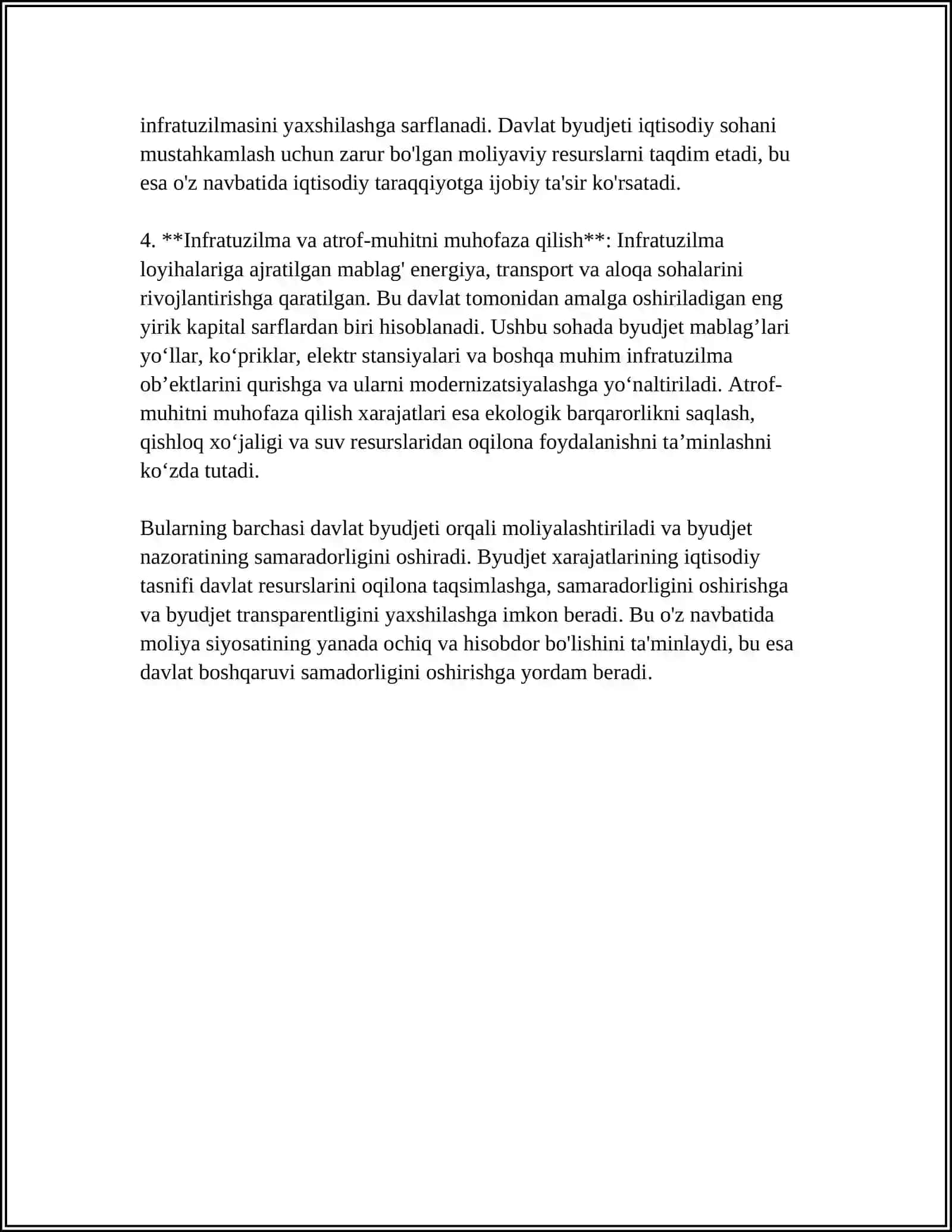 BYUDJET XARAJATLARINING IQTISODIY TASNIFI VA BOSHQARUVI 4