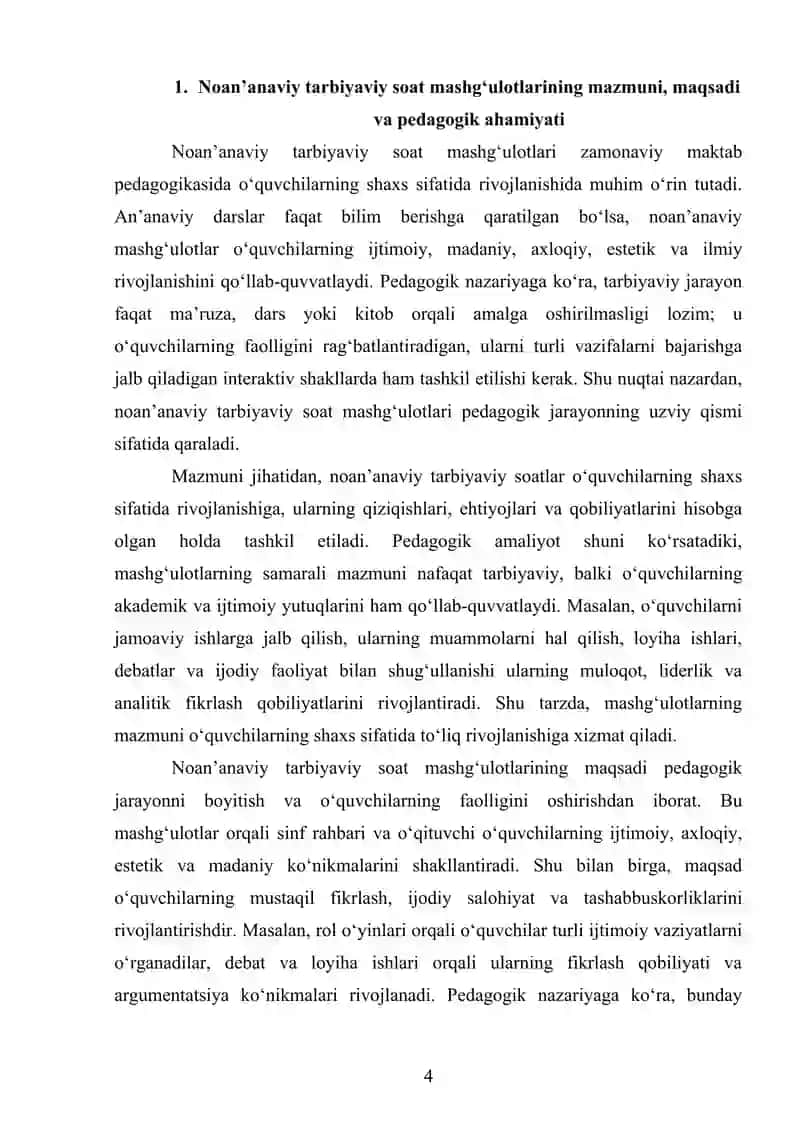 Noan’anaviy tarbiyaviy soat mashg‘ulotlari 4