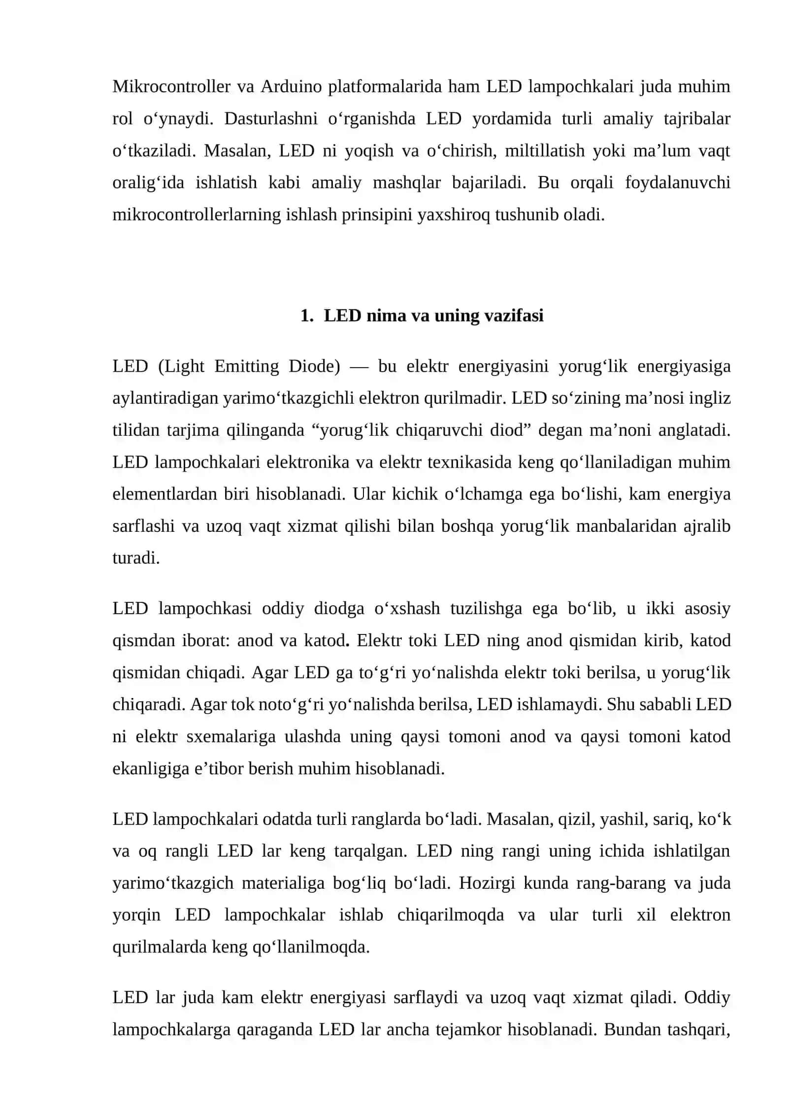 LED miltillashi (oddiy Blink) 4