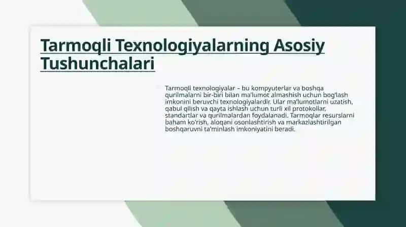 Tarmoqli texnologiyalar va internet xizmati 4