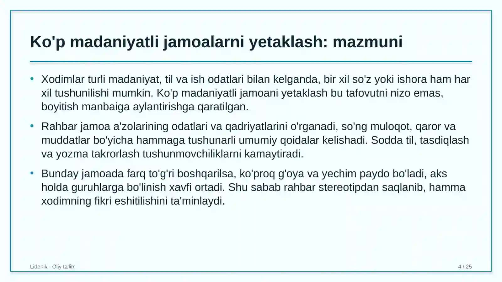 Energetikada ko'p madaniyatli jamoalarni yetaklash 4