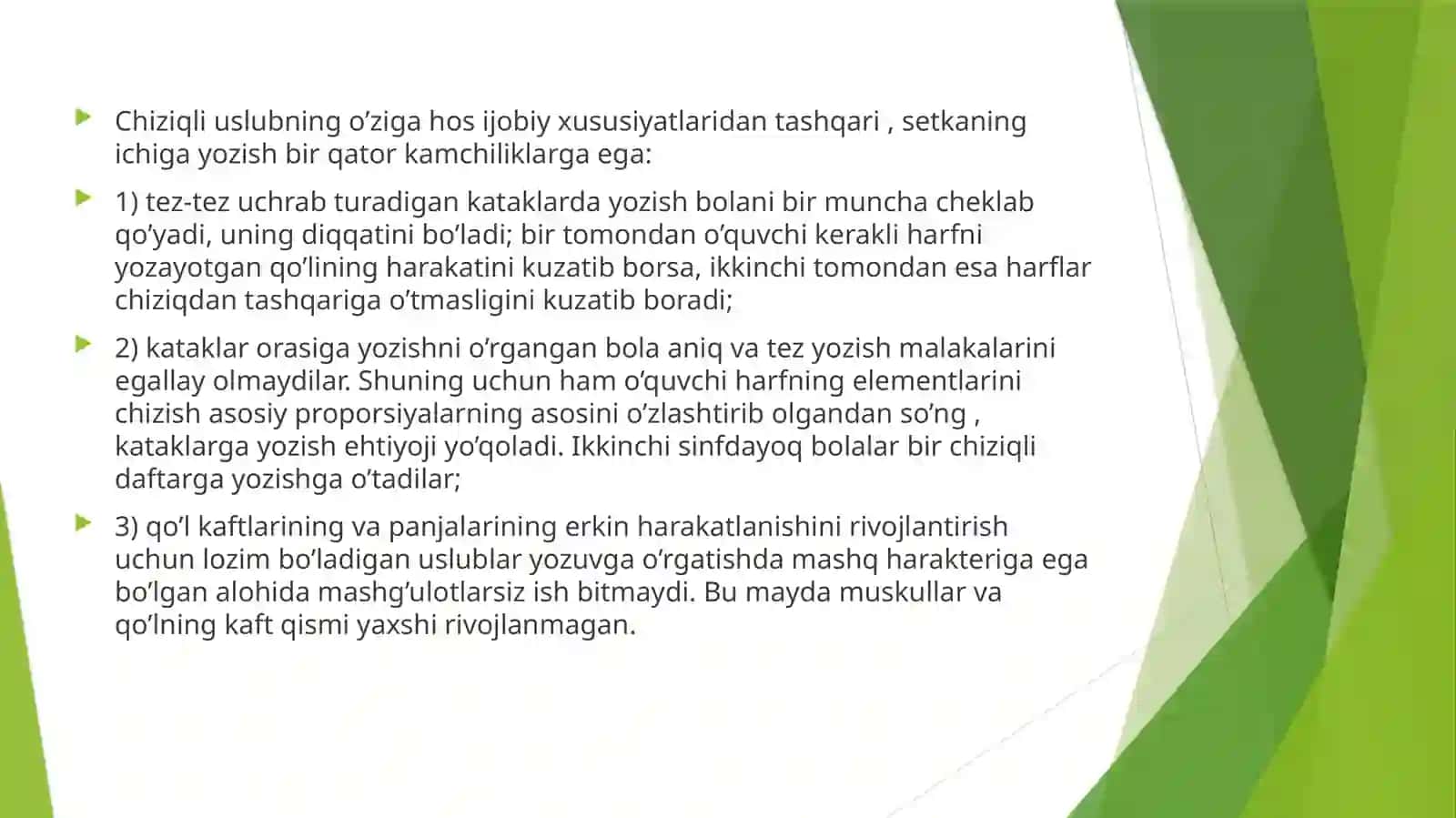 Husnixatga o‘rgatish usullari 4