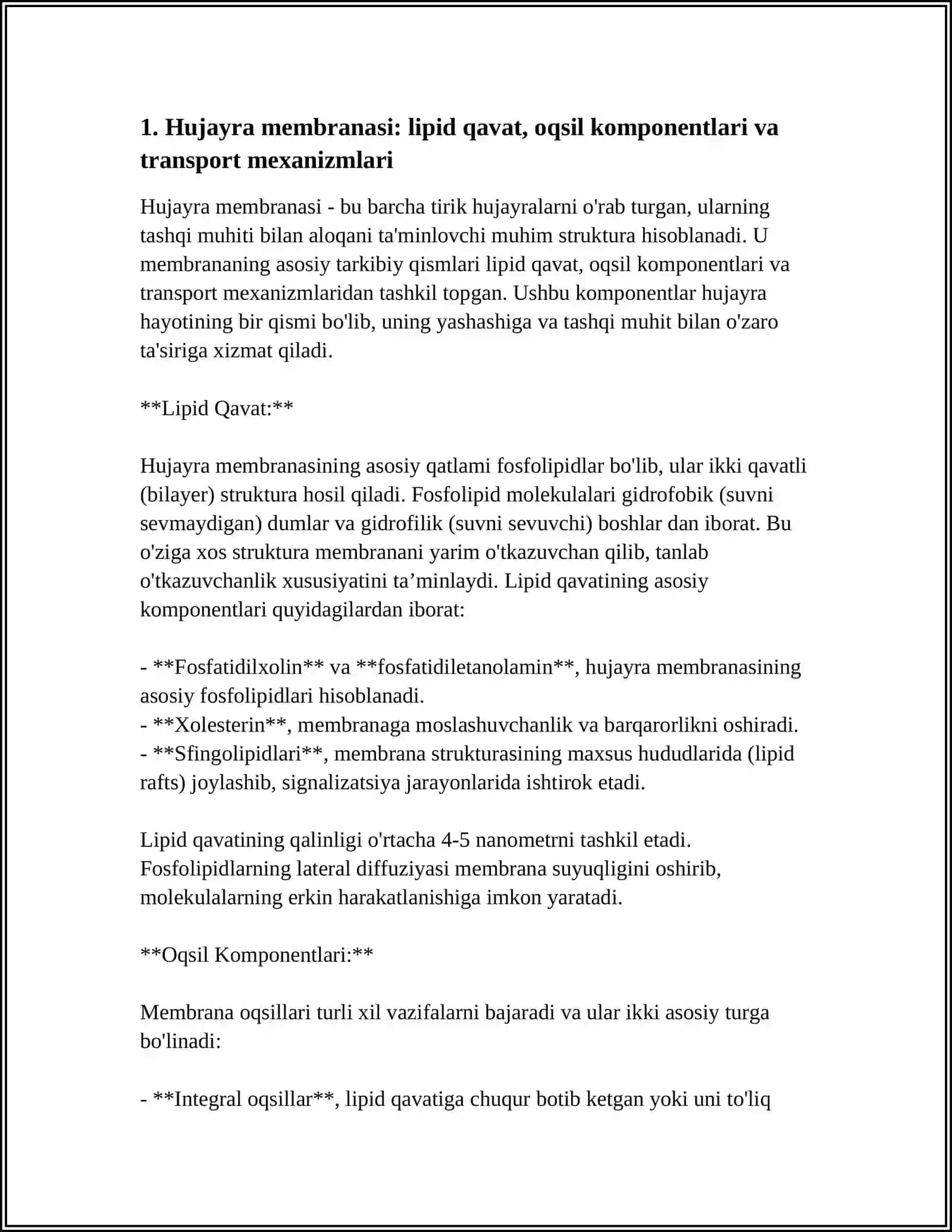 Hujayra tuzilishi. Hujayra nazariyasi. Hayvon va odam xromosomalarining morfofunktsional xarakteristikasi 4