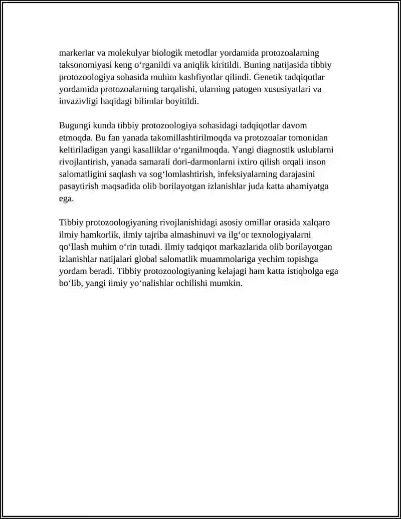 MEDICINALIQ PROTOZOOLOGIYA 4