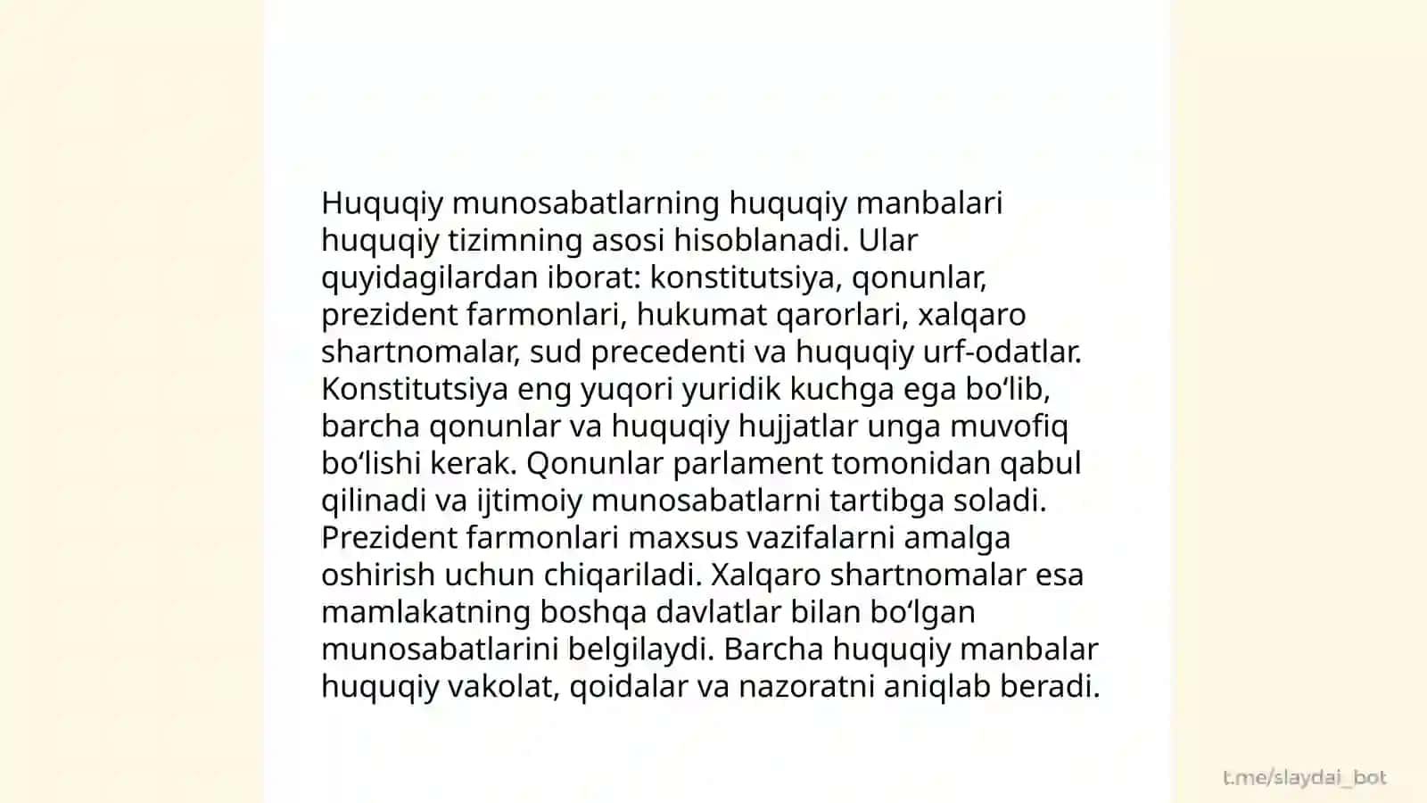 Huquqiy munosabatlar mazmuni 4