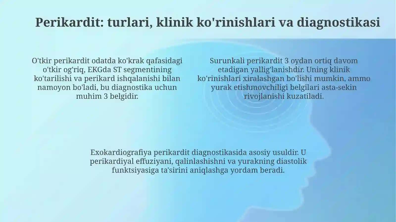 Perikard patologiyasida yurak funksiyasining buzilishlari 4
