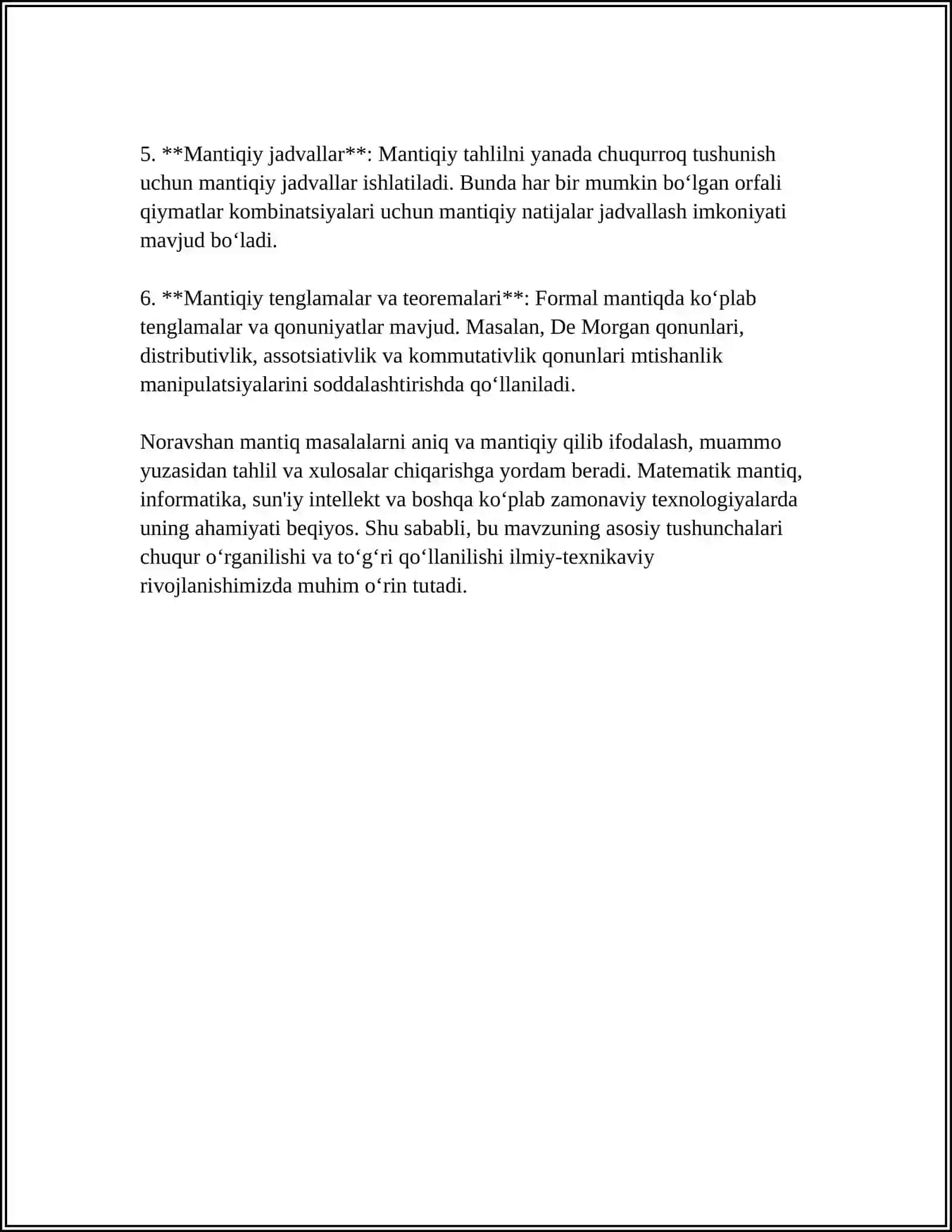 NORAVSHAN MANTIQ NAZARIYASI 4