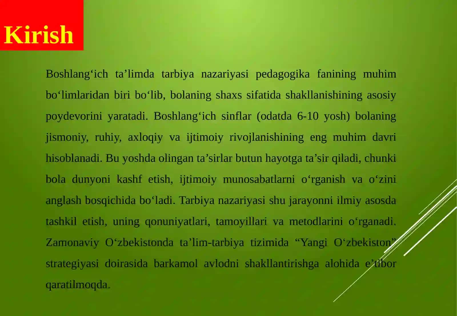 Boshlang‘ich ta’limda tarbiya nazariyasi 4